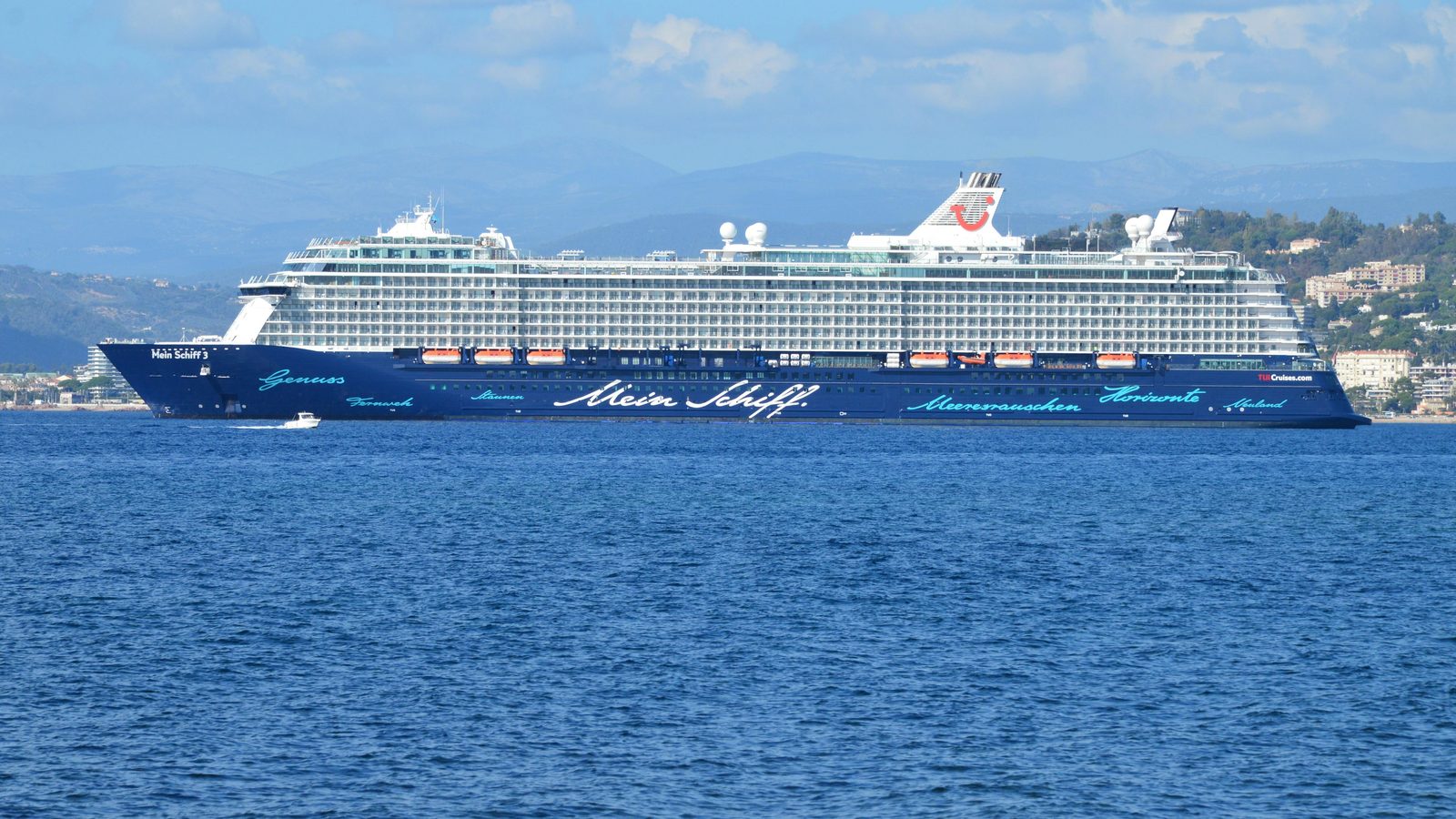 Modern cruise ship on a clear day