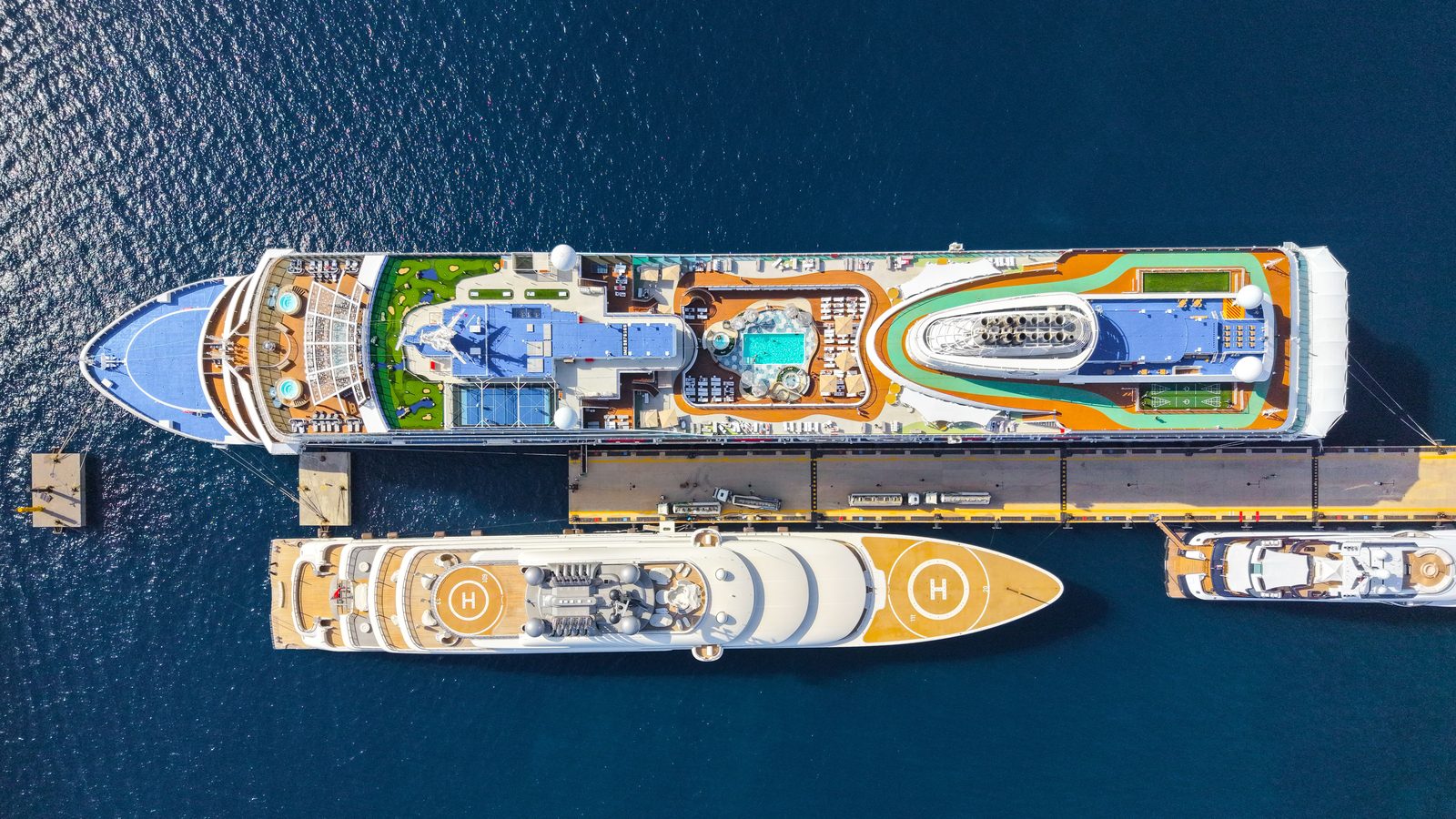 Cruise ships at port